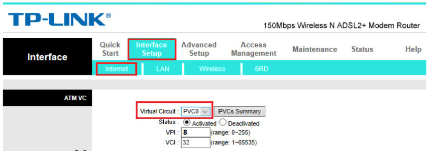 تنظیم دستی مودم TP-Link TD-W8961N