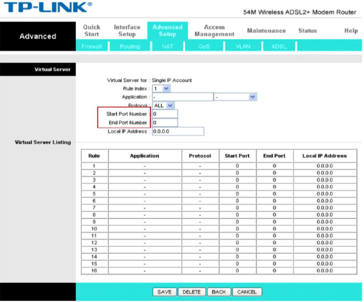 تنظیم مودم TP-Link TD-W8961N