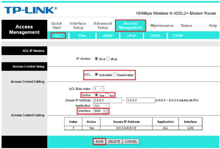 کانفیگ مودم TP-Link TD-W8961N