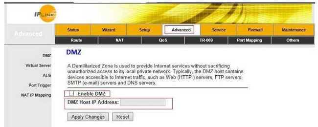 لیست کانکشن های مودم IP-Link