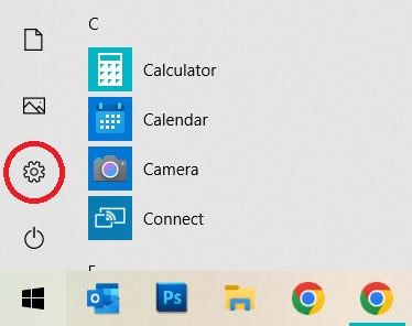 باز کردن settings ویندوز