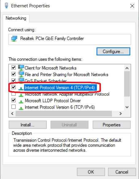 تغییر dns در ویندوز